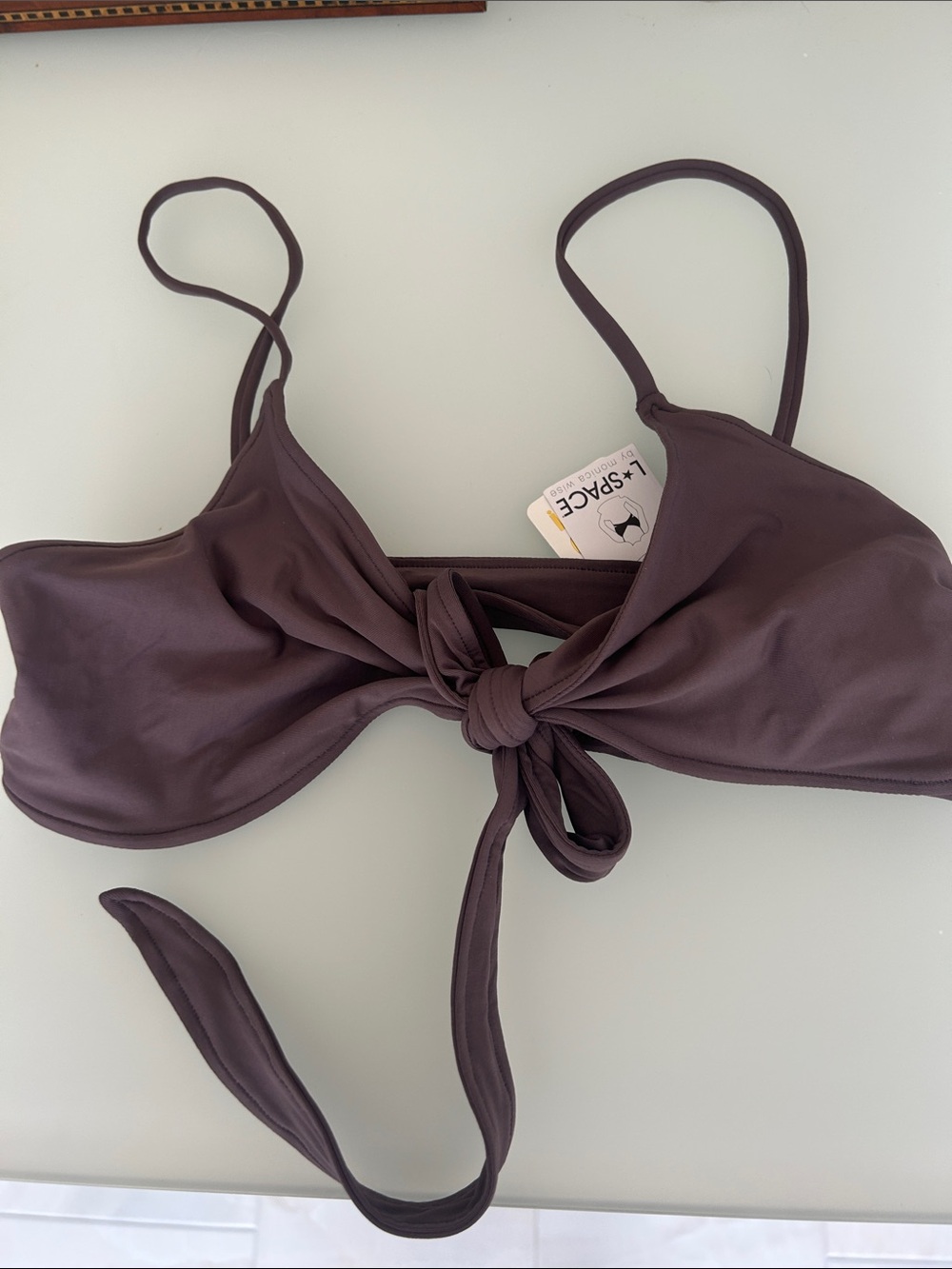 l*space  Bikini Top in Deep Plum NWT
